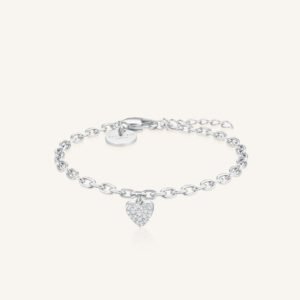 Rosefield Chunky Heart armband – goudkleurig / zilverkleurig – productfoto 2