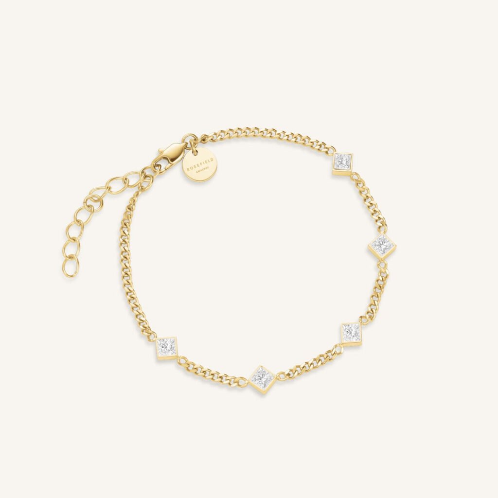 Rosefield Crystal armband – goudkleurig / zilverkleurig – productfoto 1