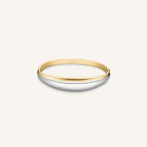Rosefield Dome Duotone Bangle – bicolor / goudkleurig / zilverkleurig – productfoto 1