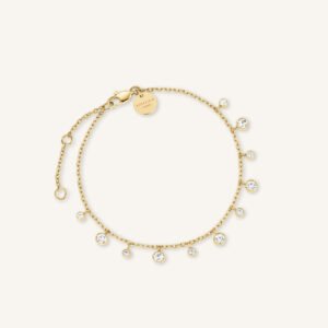 Rosefield Multi-Crystal armband – goudkleurig – productfoto 1