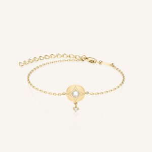 Rosefield Star Coin armband – goudkleurig / zilverkleurig – productfoto 1