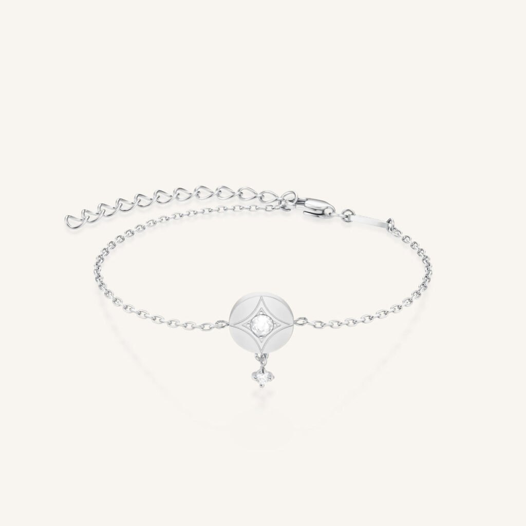 Rosefield Star Coin armband – goudkleurig / zilverkleurig – productfoto 2