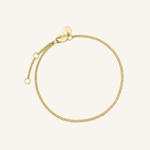 Rosefield Flat Curb armband – goudkleurig / zilverkleurig – productfoto 1