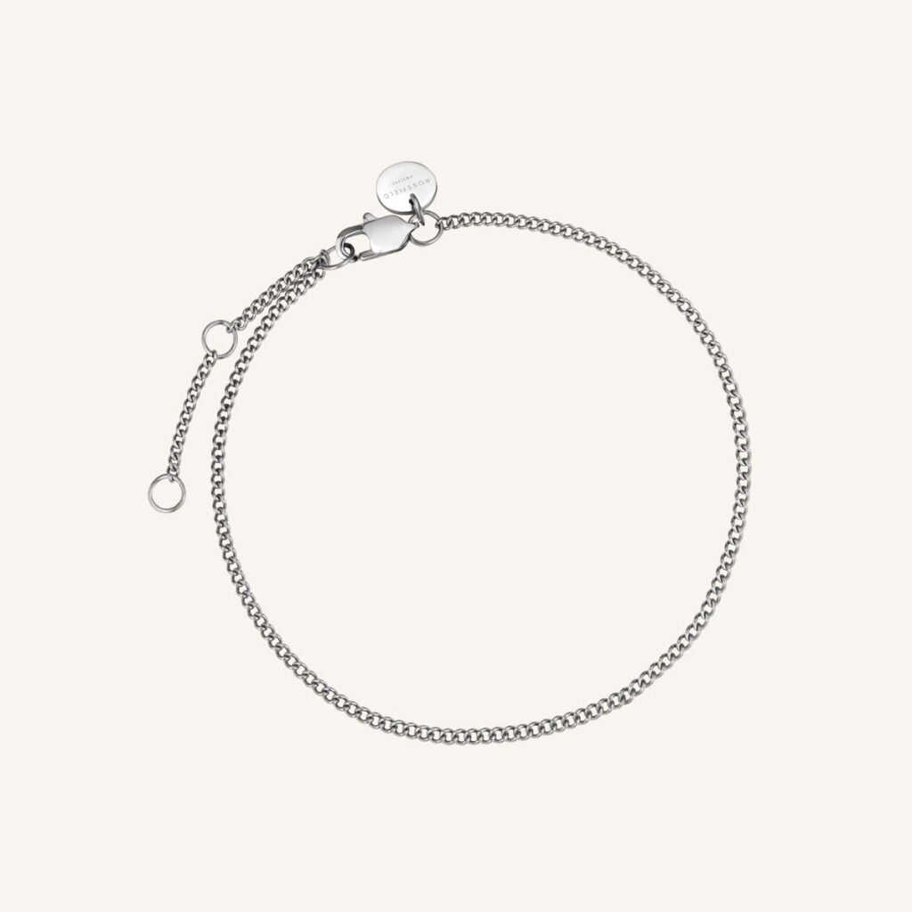 Rosefield Flat Curb armband – goudkleurig / zilverkleurig – productfoto 2