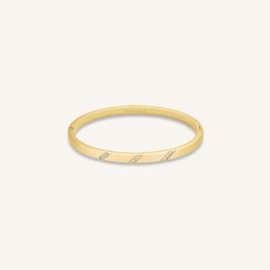 Rosefield Lines Crystals Bangle – goudkleurig / zilverkleurig – productfoto 1
