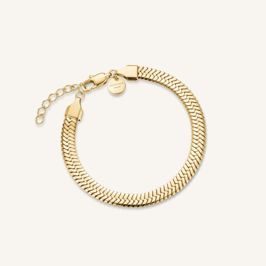 Rosefield Large Snake armband – goudkleurig / zilverkleurig – productfoto 1