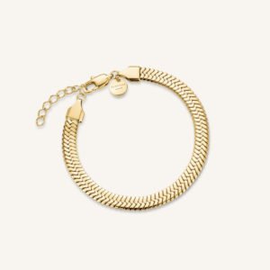 Rosefield Large Snake armband – goudkleurig / zilverkleurig – productfoto 1