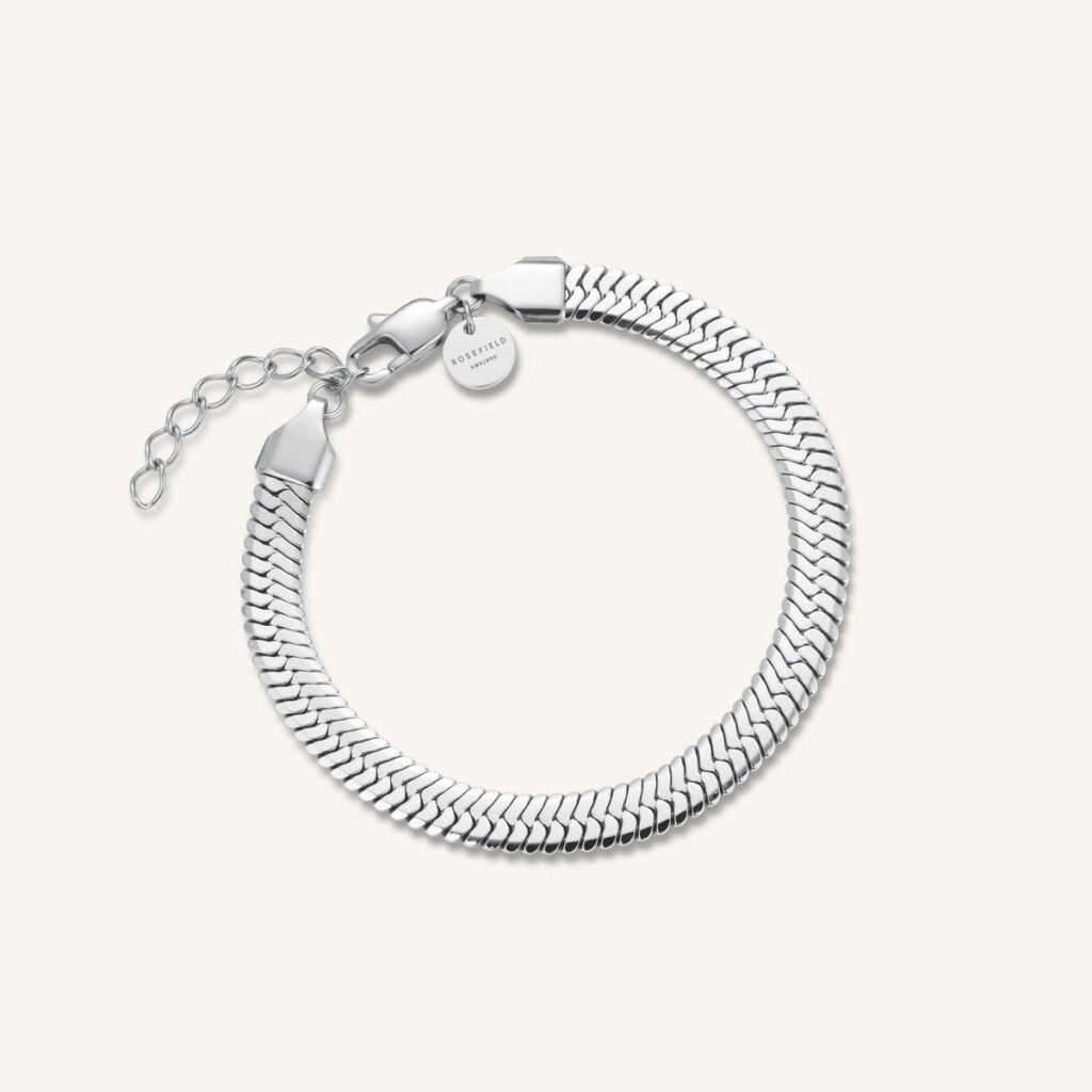 Rosefield Large Snake armband – goudkleurig / zilverkleurig – productfoto 2