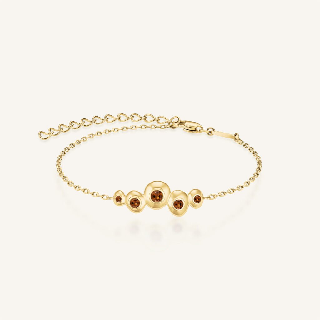 Rosefield Molten armband – bruin / goudkleurig – productfoto 1
