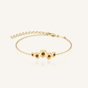 Rosefield Molten armband – bruin / goudkleurig – productfoto 1