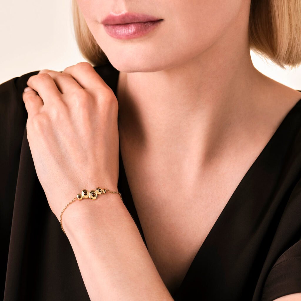 Rosefield Molten armband – bruin / goudkleurig – productfoto 2