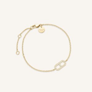 Rosefield Fine Octagon armband – goudkleurig – productfoto 1