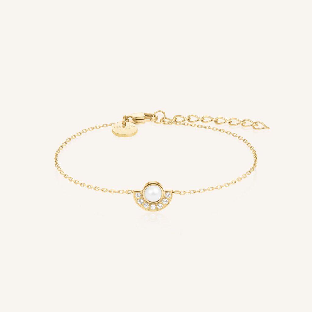 Rosefield Pearl Halo armband – goudkleurig – productfoto 1