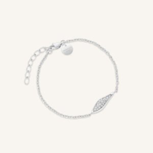 Rosefield Pave Leaf armband – goudkleurig / zilverkleurig – productfoto 2