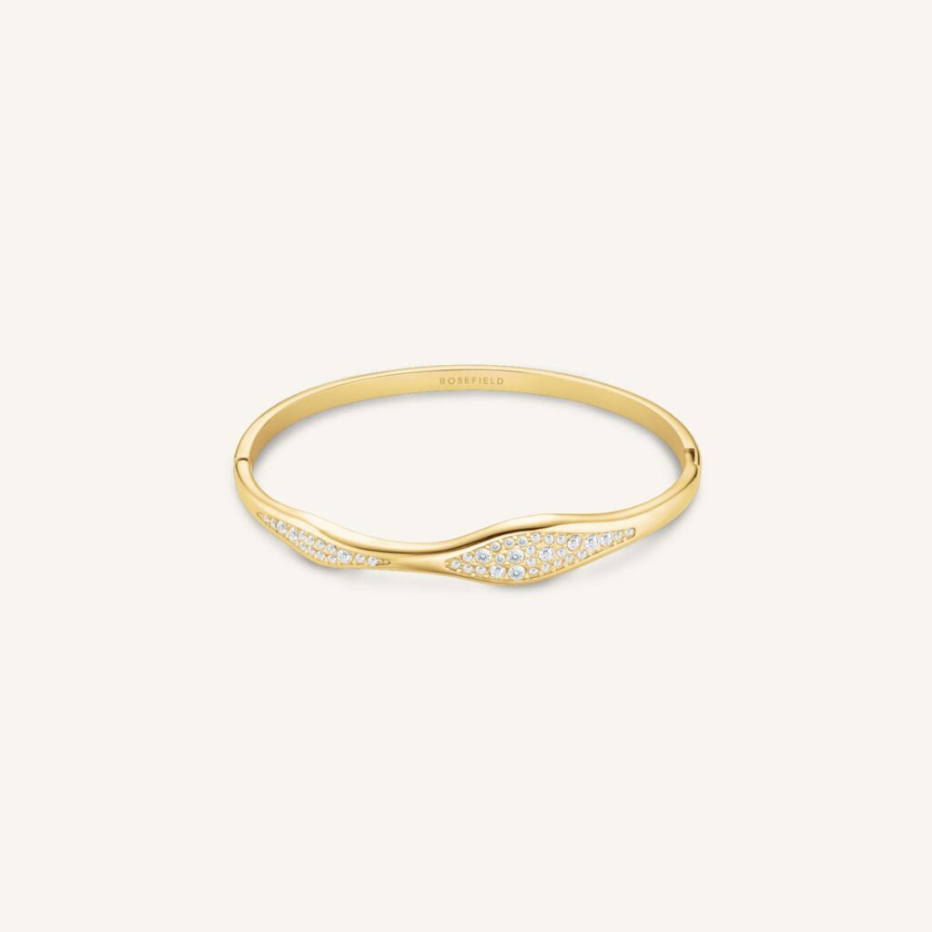 Rosefield Pave Wave Bangle – goudkleurig / zilverkleurig – productfoto 1