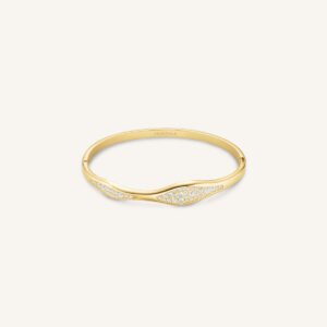 Rosefield Pave Wave Bangle – goudkleurig / zilverkleurig – productfoto 1