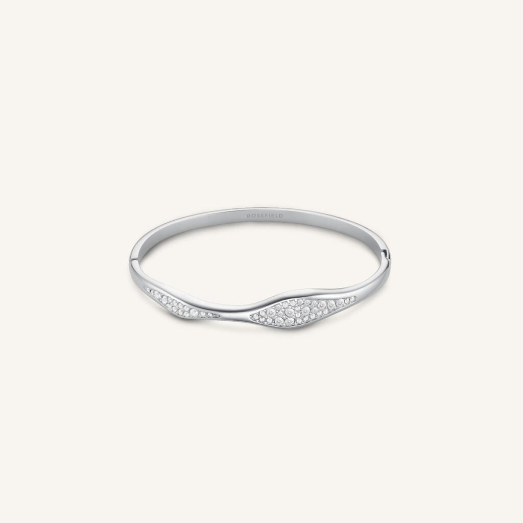 Rosefield Pave Wave Bangle – goudkleurig / zilverkleurig – productfoto 2
