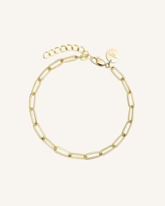 Rosefield Rectangular chain bracelet – goudkleurig / zilverkleurig – productfoto 1