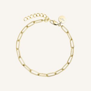 Rosefield Rectangular chain bracelet – goudkleurig / zilverkleurig – productfoto 1