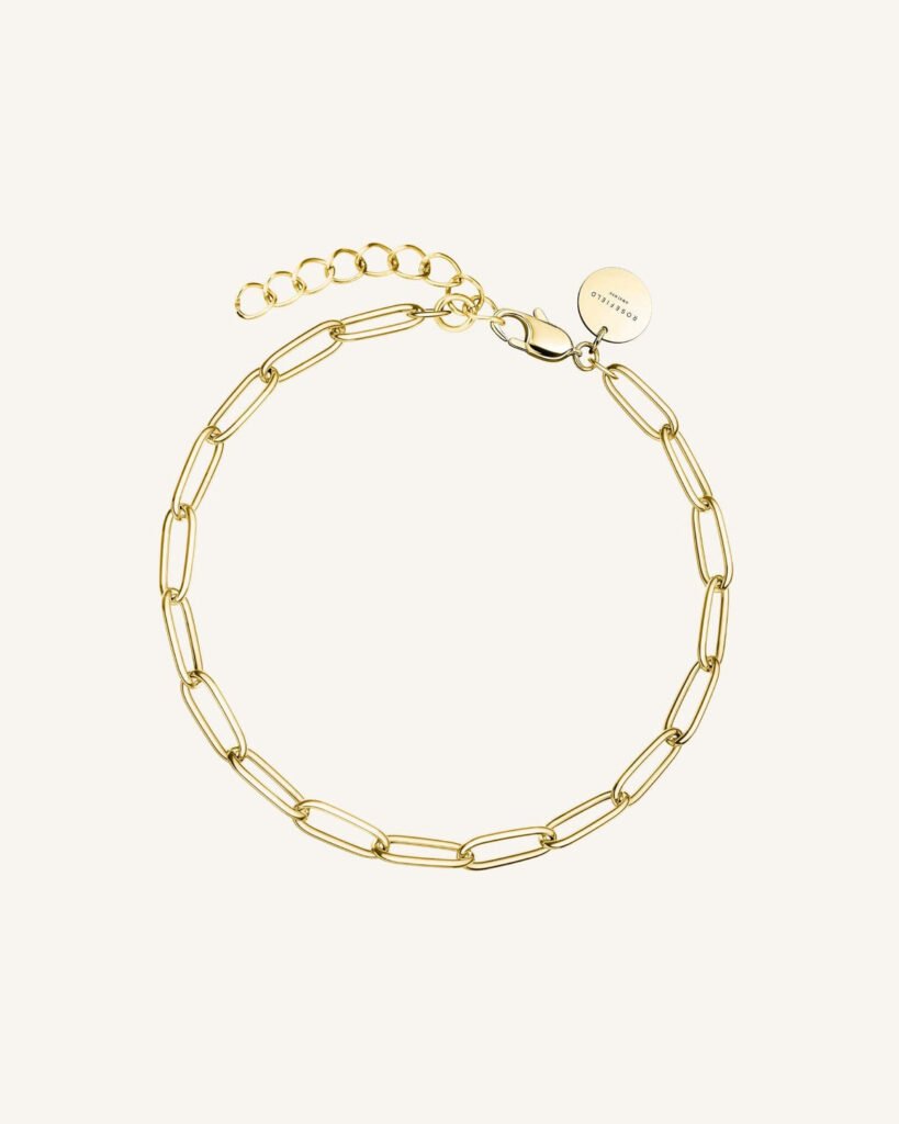 Rosefield Rectangular chain bracelet – goudkleurig / zilverkleurig – productfoto 1