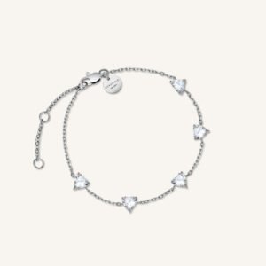 Rosefield Row Hearts armband – goudkleurig / zilverkleurig – productfoto 2