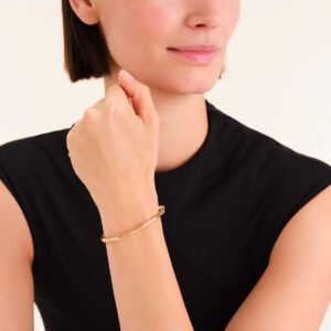 Rosefield Statement Bangle – goudkleurig – productfoto 2