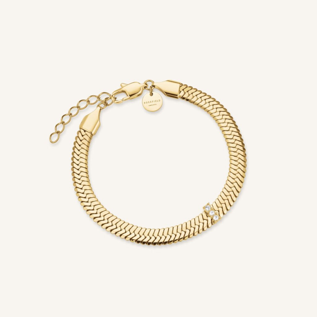 Rosefield Crystal Snake armband – goudkleurig / zilverkleurig – productfoto 1