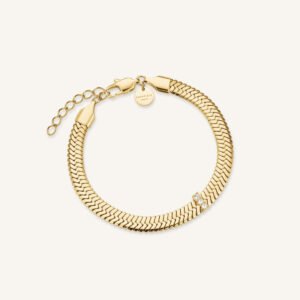 Rosefield Crystal Snake armband – goudkleurig / zilverkleurig – productfoto 1