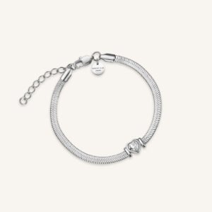 Rosefield Snake Heart armband Silver – zilverkleurig – productfoto 1