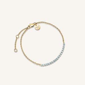 Rosefield Tennis armband – goudkleurig / zilverkleurig – productfoto 1