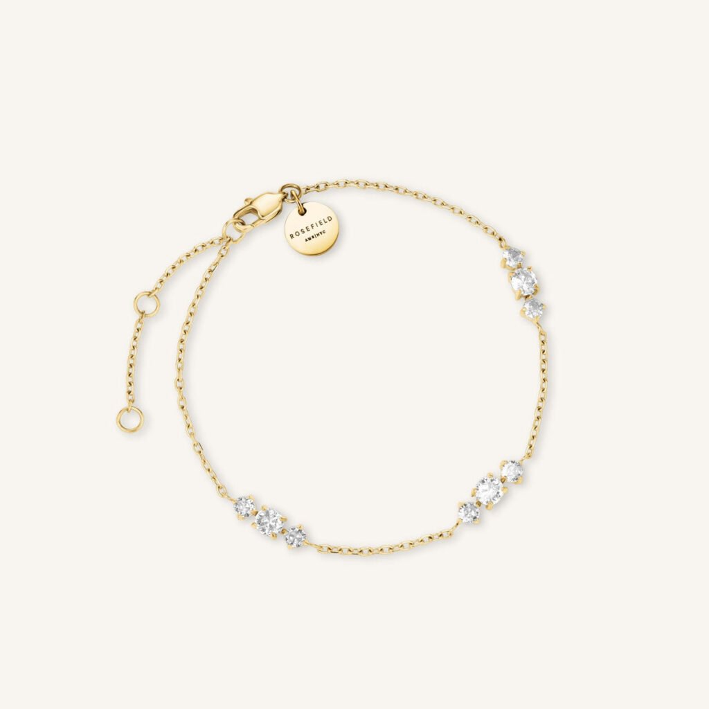 Rosefield Triple Stones armband – goudkleurig / zilverkleurig – productfoto 1