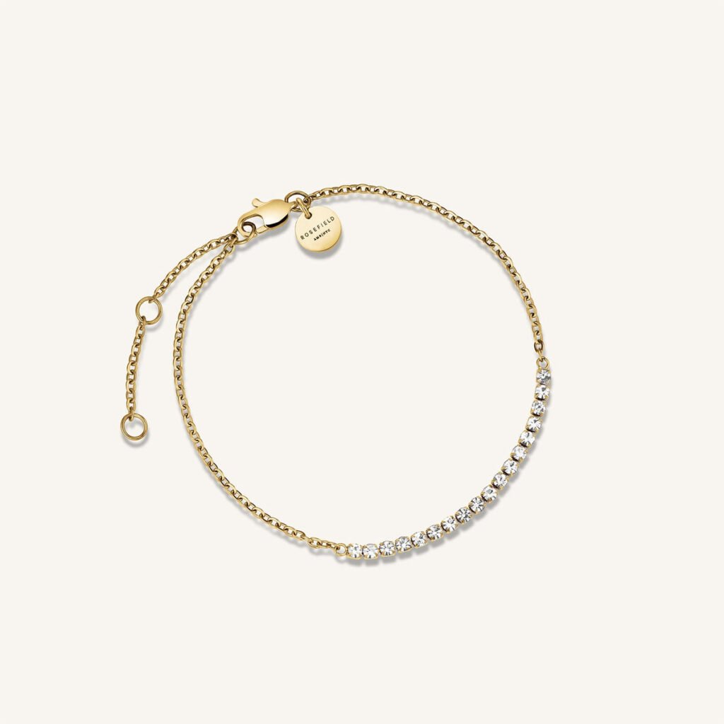Rosefield Tennis armband – goudkleurig / zilverkleurig – productfoto 1
