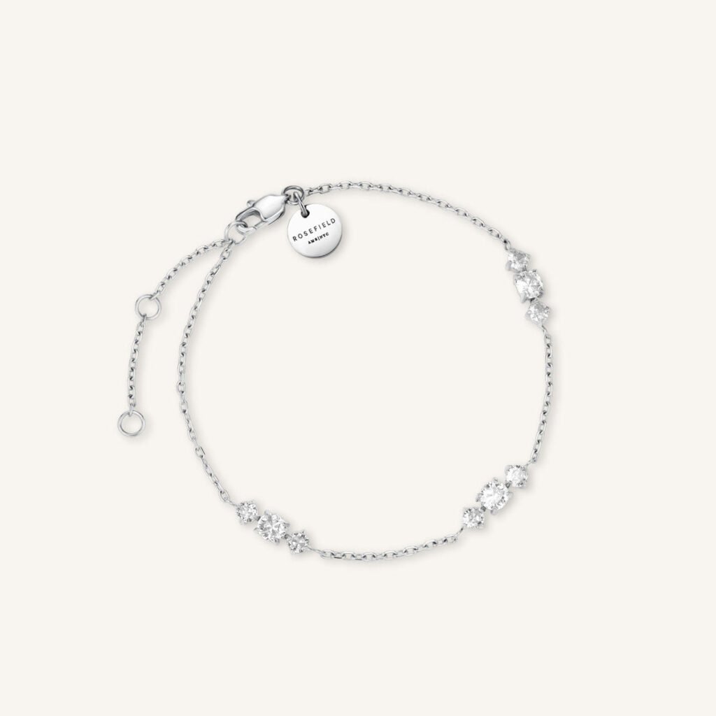 Rosefield Triple Stones armband – goudkleurig / zilverkleurig – productfoto 2