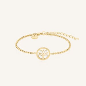 Rosefield Tree of Life armband – goudkleurig – productfoto 1