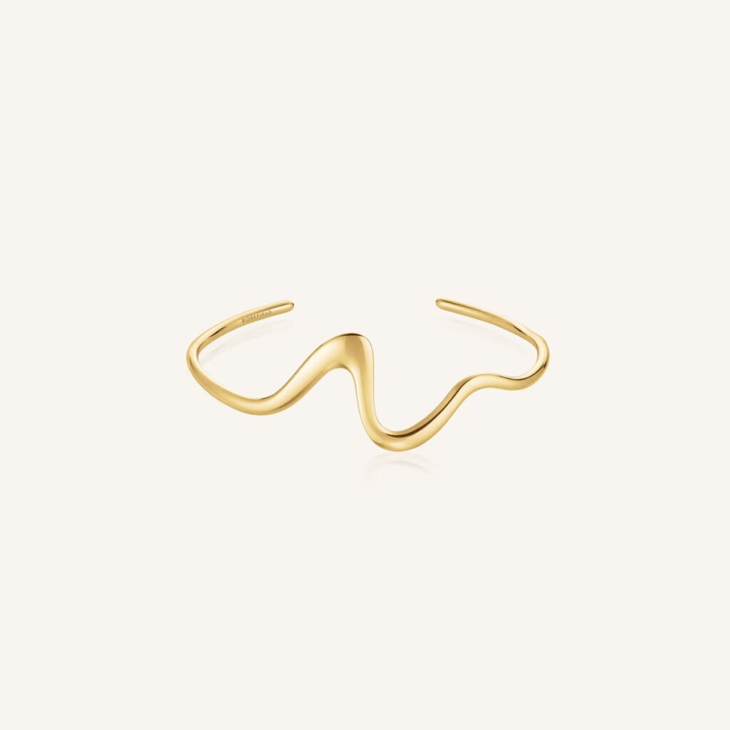 Rosefield Wave Bangle – goudkleurig / zilverkleurig – productfoto 1