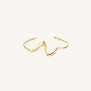 Rosefield Wave Bangle – goudkleurig / zilverkleurig – productfoto 1