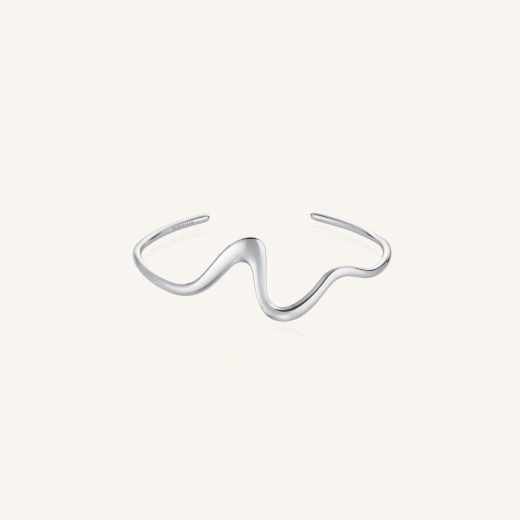 Rosefield Wave Bangle – goudkleurig / zilverkleurig – productfoto 2