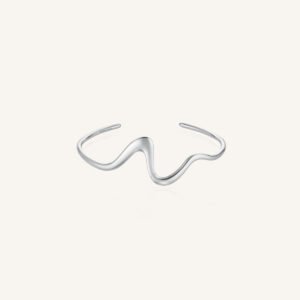 Rosefield Wave Bangle – goudkleurig / zilverkleurig – productfoto 2