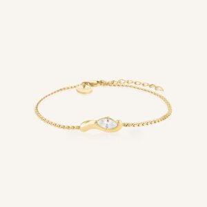 Rosefield Marquise Wave armband – goudkleurig / zilverkleurig – productfoto 1