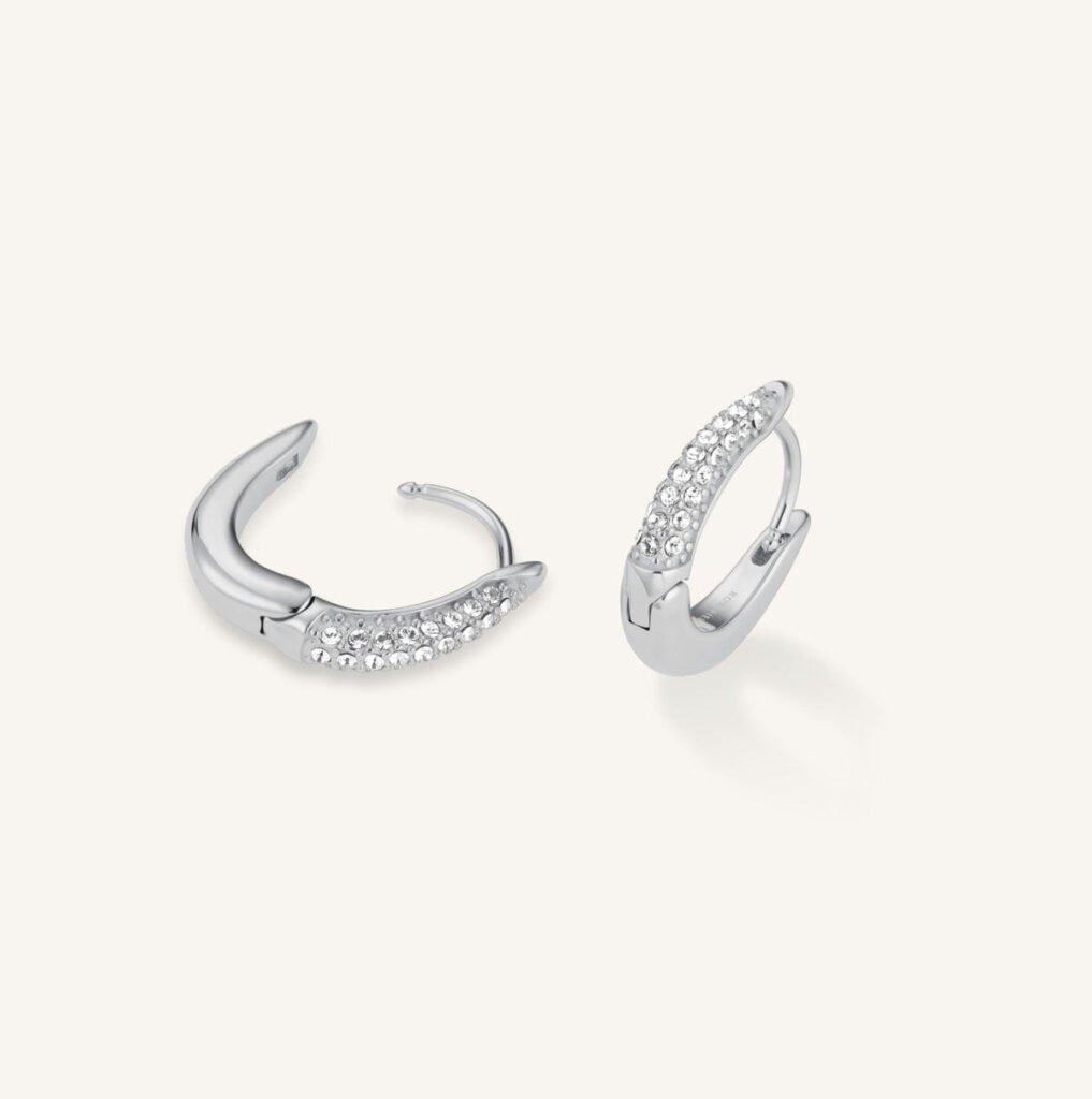 Rosefield Crystal Huggies – goudkleurig / zilverkleurig – productfoto 2