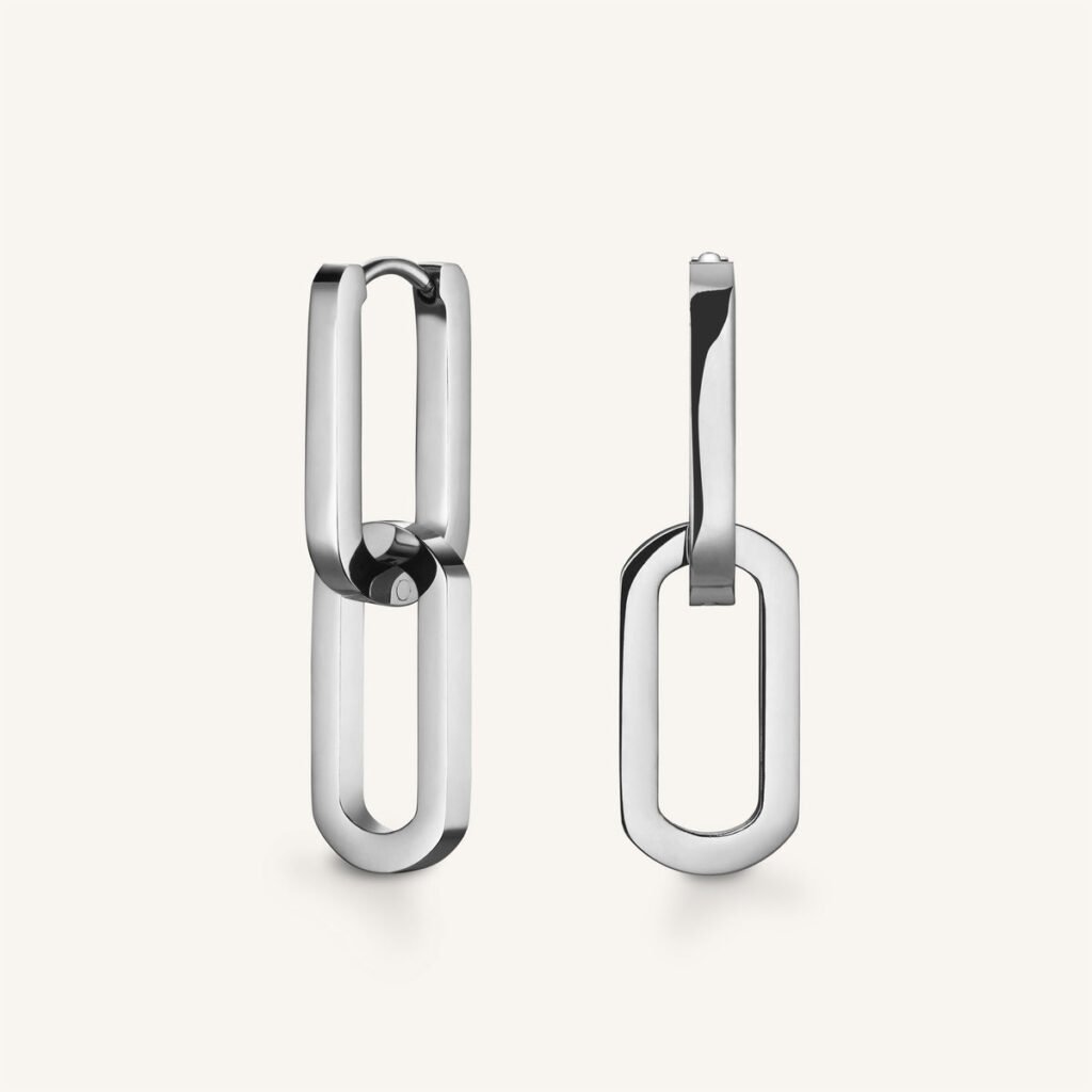 Rosefield Dual oorringen – goudkleurig / zilverkleurig – productfoto 2