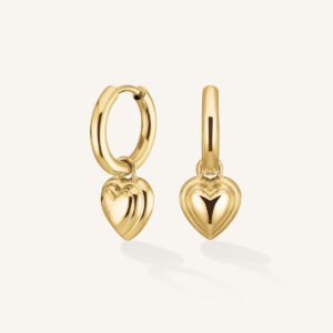 Rosefield Heart Pendant oorbellen – goudkleurig / zilverkleurig – productfoto 1