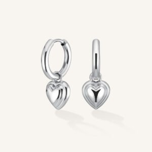 Rosefield Heart Pendant oorbellen – goudkleurig / zilverkleurig – productfoto 2