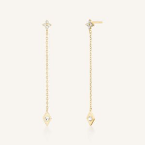 Rosefield Star Pendant oorbel – goudkleurig – productfoto 1