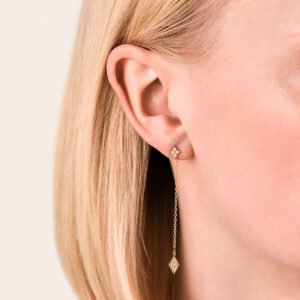 Rosefield Star Pendant oorbel – goudkleurig – productfoto 2