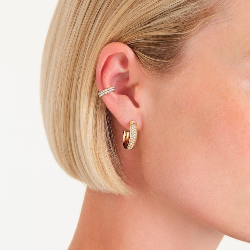 Rosefield oorknopjes Earcuff – goudkleurig – productfoto 2