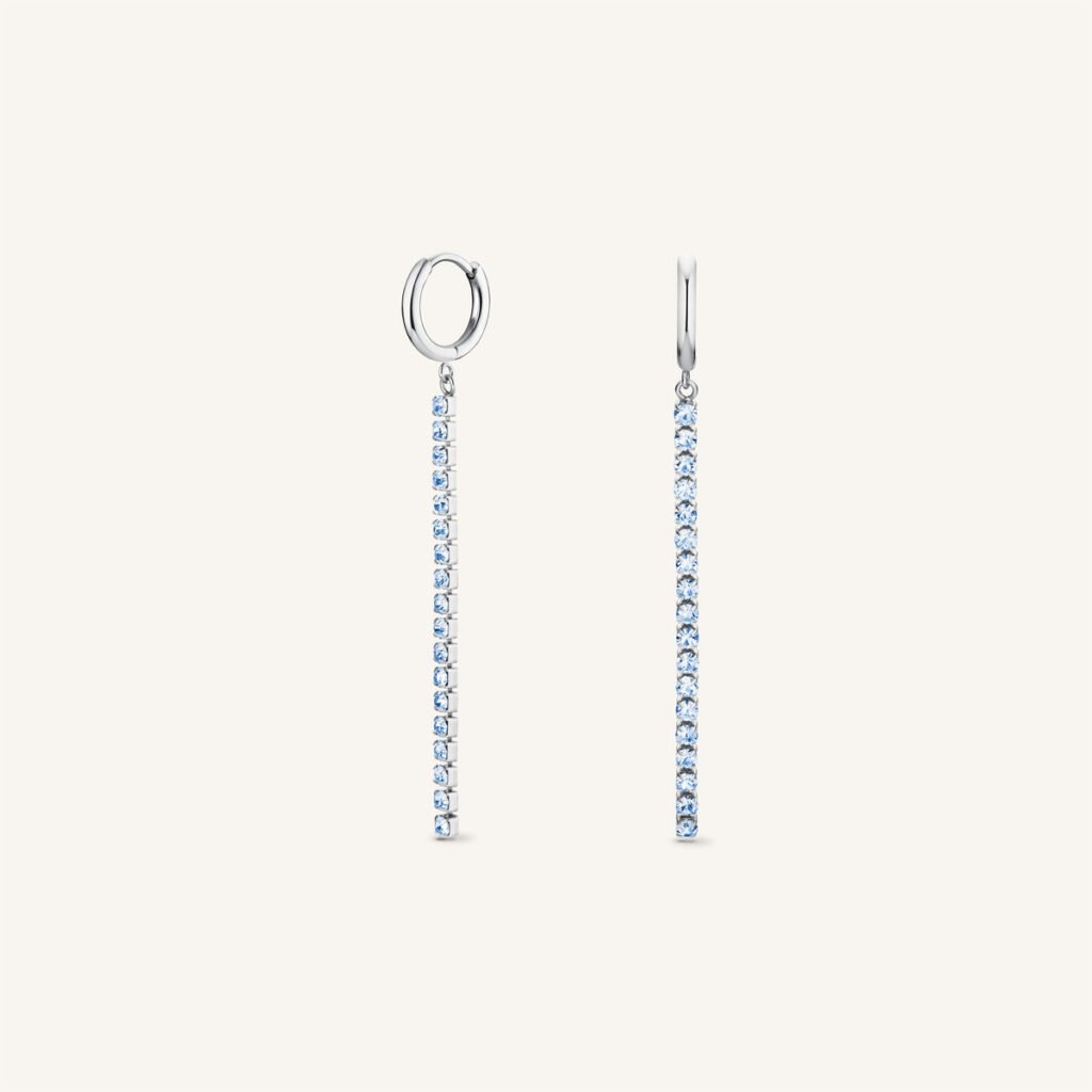 Rosefield Tennis oorbellen – goudkleurig / zilverkleurig – productfoto 2