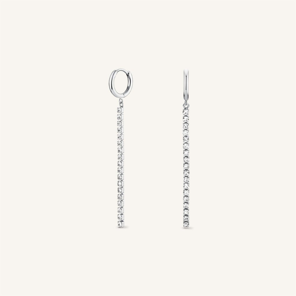 Rosefield Tennis oorbellen – goudkleurig / zilverkleurig – productfoto 2