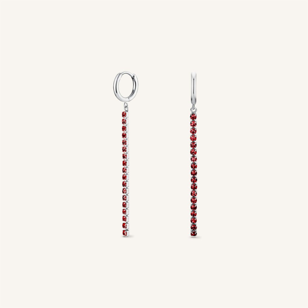Rosefield Tennis oorbellen – goudkleurig / zilverkleurig – productfoto 2