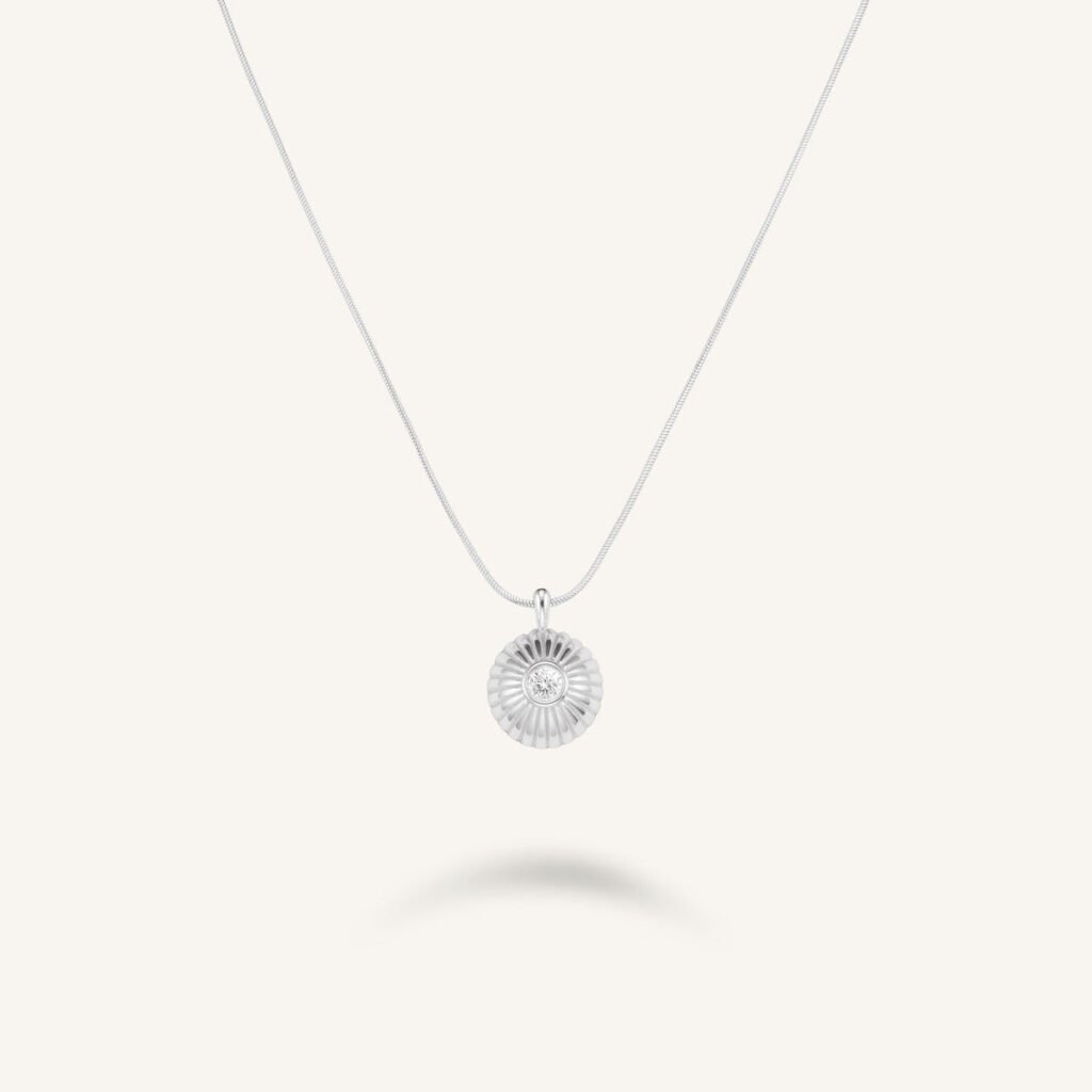 Rosefield Solitaire Coin ketting – goudkleurig / zilverkleurig – productfoto 2